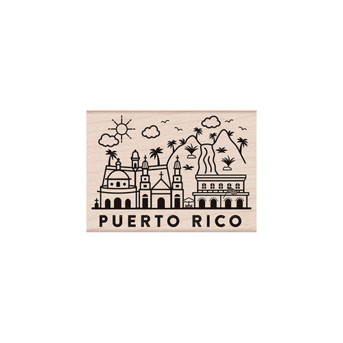 Hero Arts - Woodblock - Wood Mounted Stamps - Destination Puerto Rico