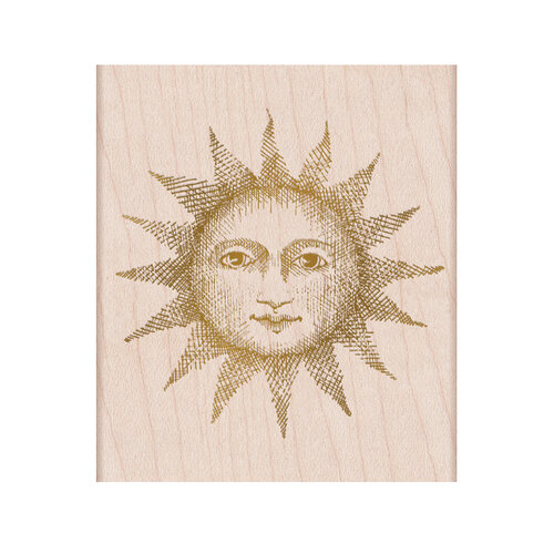 Hero Arts - From The Vault - Woodblock - Wood Mounted Stamps - Etched Serene Sun