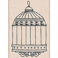Hero Arts - Woodblock - Wood Mounted Stamps - Birdcage