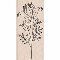 Hero Arts - Woodblock - Wood Mounted Stamps - Tall Flower