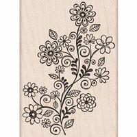 Hero Arts - Woodblock - Wood Mounted Stamps - Flower Swirl Vine