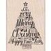 Hero Arts - Woodblock - Christmas - Wood Mounted Stamps - Merry Christmas Tree