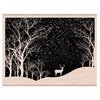 Hero Arts - Christmas - Woodblock - Wood Mounted Stamps - Snowy Scene