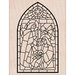 Hero Arts - Christmas - Woodblock - Wood Mounted Stamps - Stainglass Window