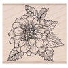 Hero Arts - Garden Collection - Woodblock - Wood Mounted Stamps - Artistic Dahlia