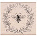 Hero Arts - Garden Collection - Woodblock - Wood Mounted Stamps - Antique Bee and Flowers