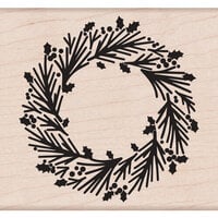 Hero Arts - Christmas - Woodblock - Wood Mounted Stamps - Graphical Wreath
