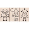 Hero Arts - Woodblock - Wood Mounted Stamps - Robot Trio