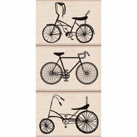 Hero Arts - Woodblock - Wood Mounted Stamps - Bikes Trio