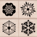 Hero Arts - Woodblock - Wood Mounted Stamps - Four Snowflakes