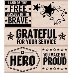 Hero Arts - Operation Write Home - Wood Block - Wood Mounted Stamp - Hero