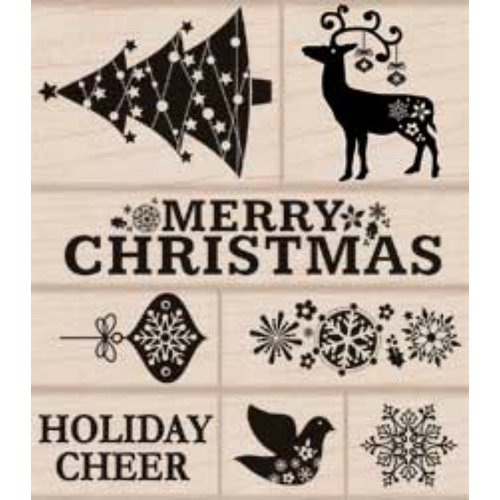 Hero Arts - Woodblock - Christmas - Wood Mounted Stamps - Fancy Christmas