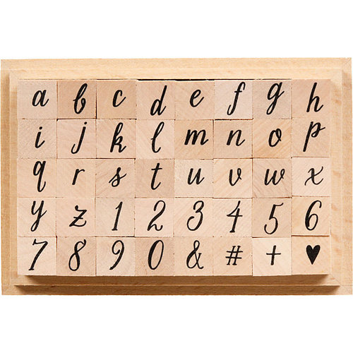 Hero Arts - Wood Block - Wood Mounted Stamp - Casual Letters and Numbers