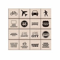 Hero Arts - Kelly Purkey Collection - Woodblock - Wood Mounted Stamps - Travel Day