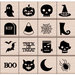 Hero Arts - Fall Collection - Woodblock - Wood Mounted Stamps - Halloween Icons