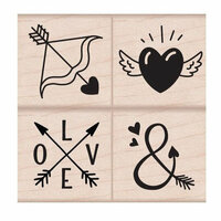 Hero Arts - Woodblock - Wood Mounted Stamps - Love Tattoos