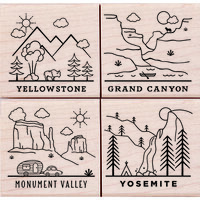 Hero Arts - Woodblock - Wood Mounted Stamps - National Parks Poetic Prints