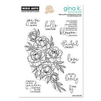 Hero Arts - Gina K - Clear Photopolymer Stamps - Friendship Blooms