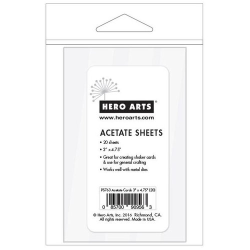Hero Arts - Acetate Sheets - 3 x 4.75 - 20 Pack