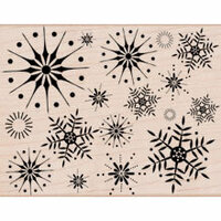 Hero Arts - Woodblock - Christmas - Wood Mounted Stamps - Stunning Snowflakes