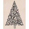 Hero Arts - Woodblock - Christmas - Wood Mounted Stamps - Large Swirl Tree