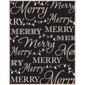 Hero Arts - Woodblock - Christmas - Wood Mounted Stamps - Merry Background
