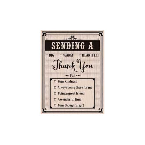 Hero Arts - Woodblock - Wood Mounted Stamps - Sending a Thank You