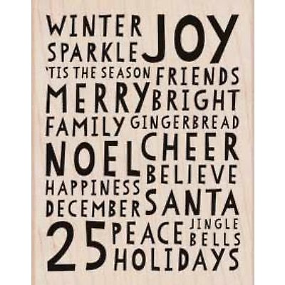 Hero Arts - Woodblock - Christmas - Wood Mounted Stamps - Winter Sparkle Background