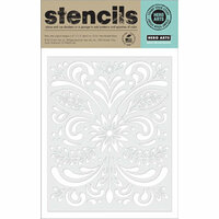 Hero Arts - BasicGrey - Grand Bazaar Collection - Stencils - Leaf and Flourish