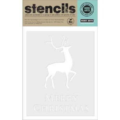 Hero Arts - Christmas - Stencils - Merry Christmas Reindeer