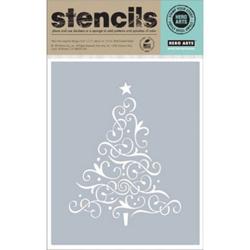 Hero Arts - Christmas - Stencils - Swirl Tree