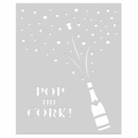 Hero Arts - Stencils - Pop The Cork
