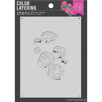 Hero Arts - Color Layering Stencils - Peonies Bunch