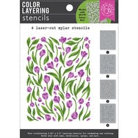 Hero Arts - Stencils - Color Layering Tulip Pattern