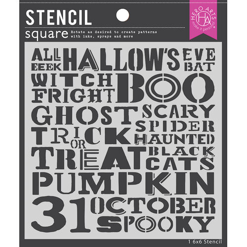 Hero Arts - Stencils - Halloween Words