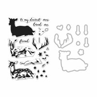 Hero Arts - Die and Clear Photopolymer Stamp Set - Deer