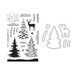 Hero Arts - Christmas - Die and Clear Photopolymer Stamp Set - Snowy Tree