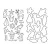 Hero Arts - Christmas - Die and Clear Photopolymer Stamp Set - Origami Holiday