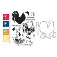 Hero Arts - Parisian Style Collection - Coloring Layering Bundle - Rooster