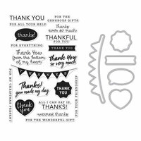 Hero Arts - Die and Clear Photopolymer Stamp Set - Thank You Messages