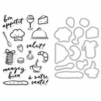 Hero Arts - Parisian Style Collection - Die and Clear Photopolymer Stamp Set - Bon Appetit