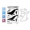 Hero Arts - Die and Clear Photopolymer Stamp Set - Color Layering Whale