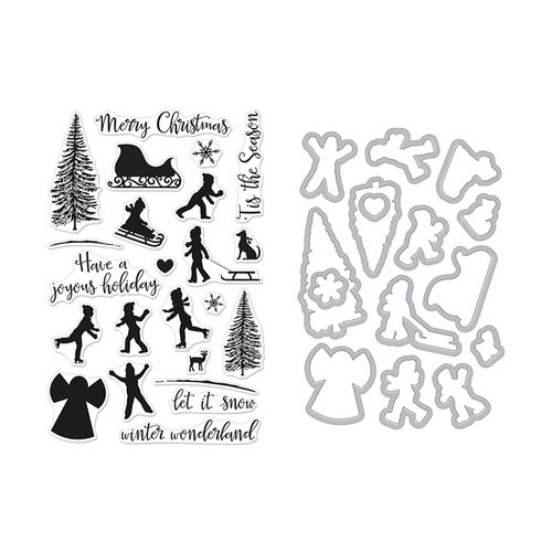 Hero Arts - Christmas - Die and Clear Photopolymer Stamp Set - Winter Silhouettes