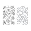 Hero Arts - Die and Clear Photopolymer Stamp Set - Flowers for Coloring