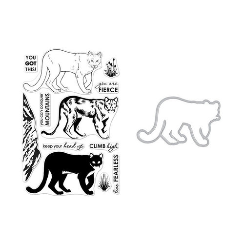 Hero Arts - Die and Clear Photopolymer Stamp Set - Color Layering Mountain Lion