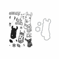 Hero Arts- Season of Wonder Collection - Christmas - Die and Clear Photopolymer Stamp Set - Color Layering Fa La Llama