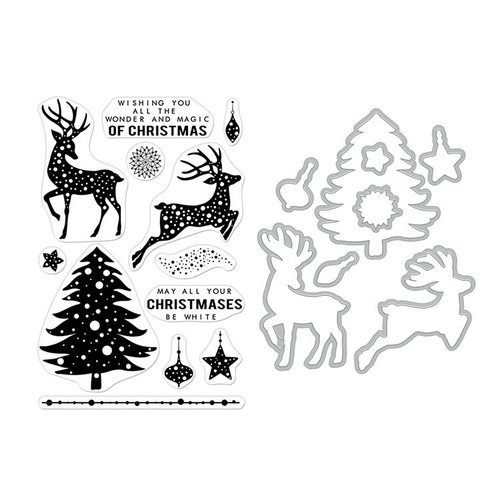 Hero Arts- Season of Wonder Collection - Die and Clear Photopolymer Stamp Set - Wonder and Magic of Christmas