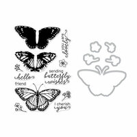 Hero Arts - Die and Clear Photopolymer Stamp Set - Color Layer Monarch