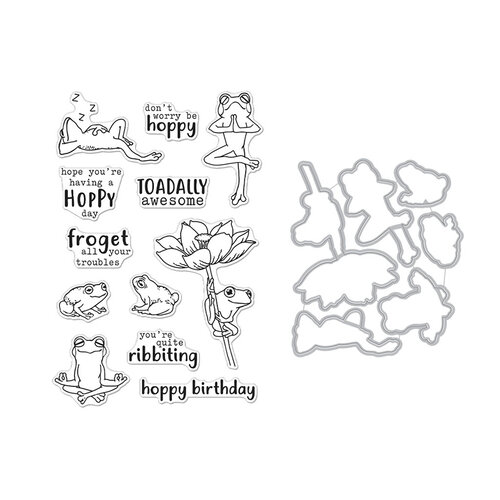 Hero Arts - Die and Clear Photopolymer Stamp Set - Hoppy Day