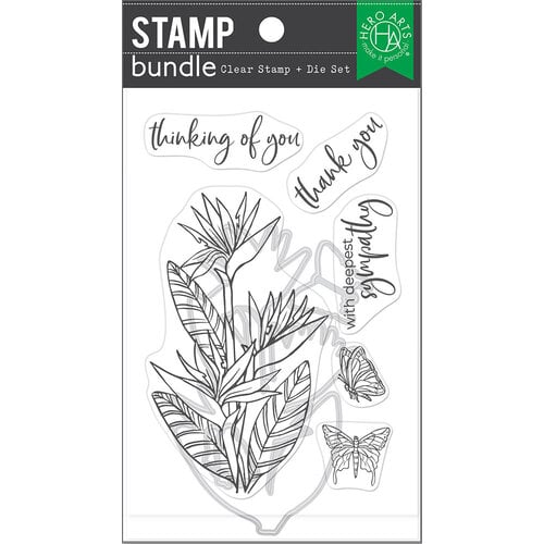 Hero Arts - Die and Clear Photopolymer Stamp Set - Birds of Paradise